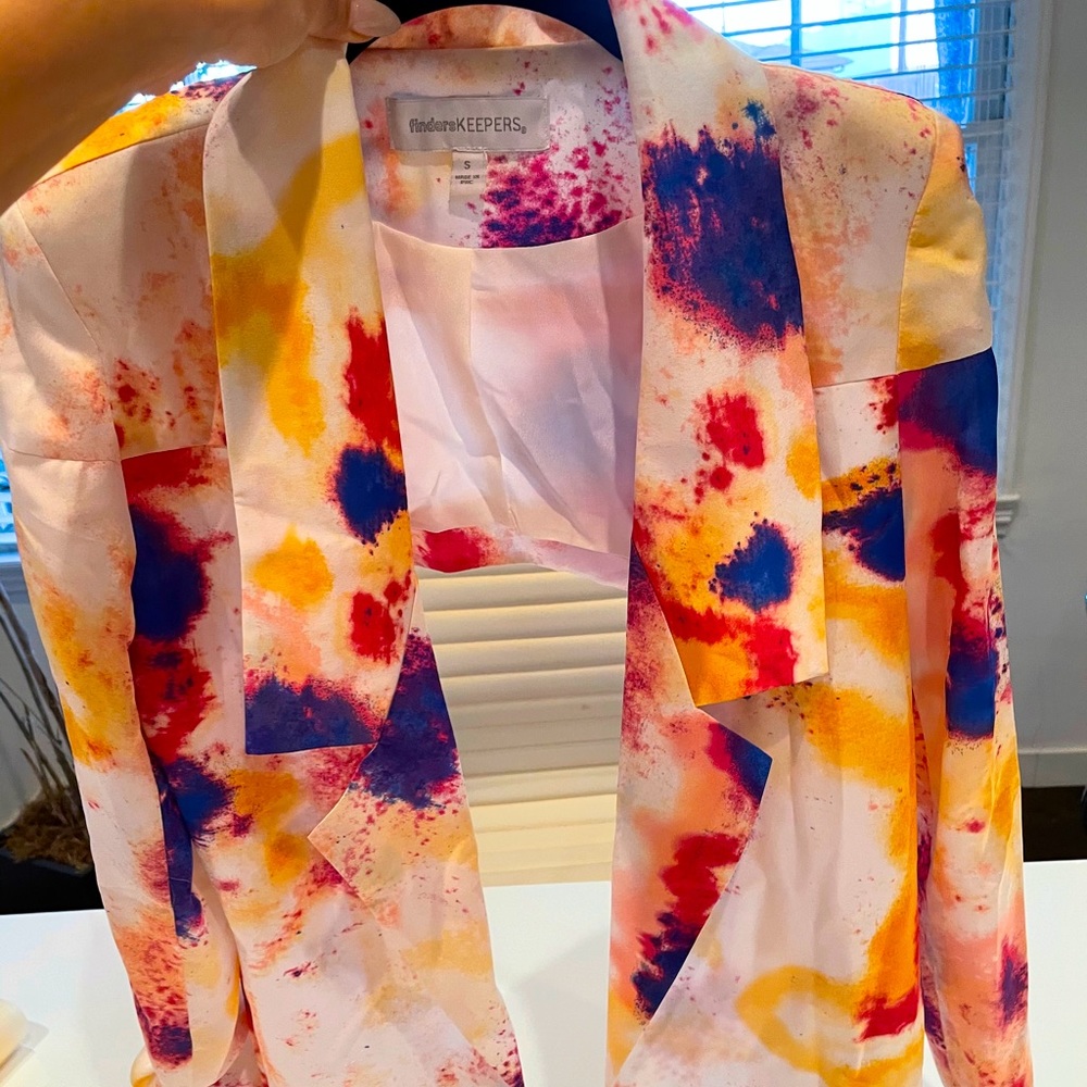 blazers with paint splatter